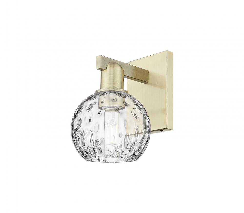 Athens Water Glass - 1 Light - 6 inch - Antique Brass - Sconce