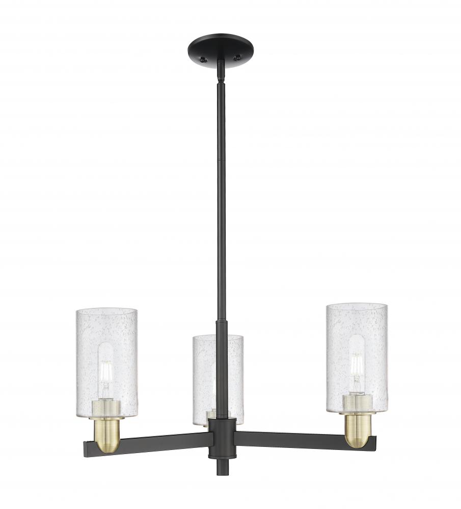 Clymer - 3 Light - 26 inch - Black Antique Brass - Stem hung - Flush Mount