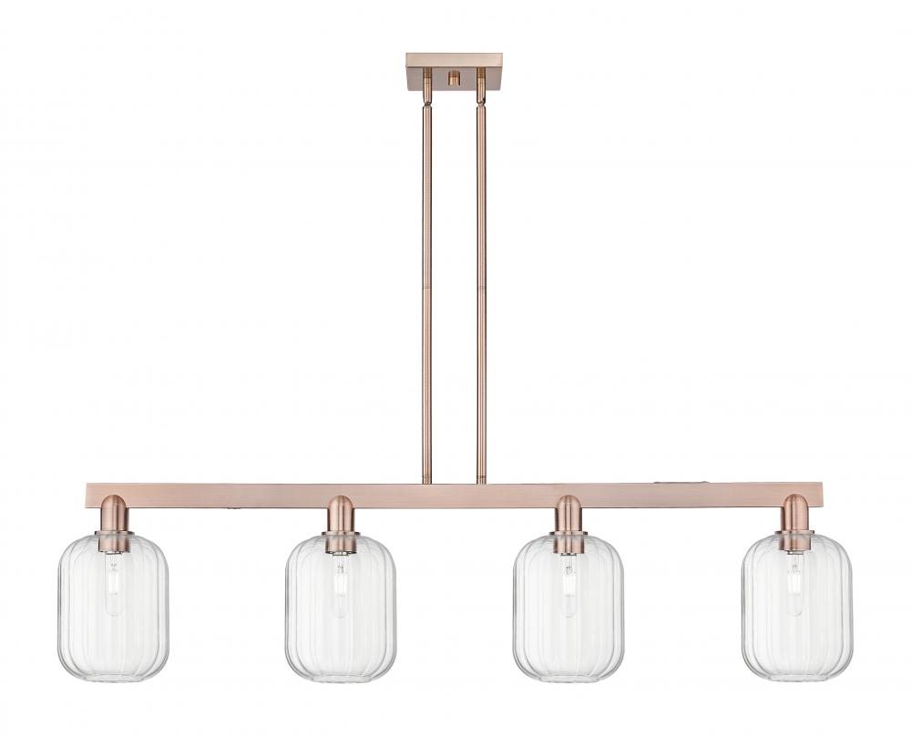 Preston - 4 Light - 48 inch - Antique Copper - Cord hung - Island Light