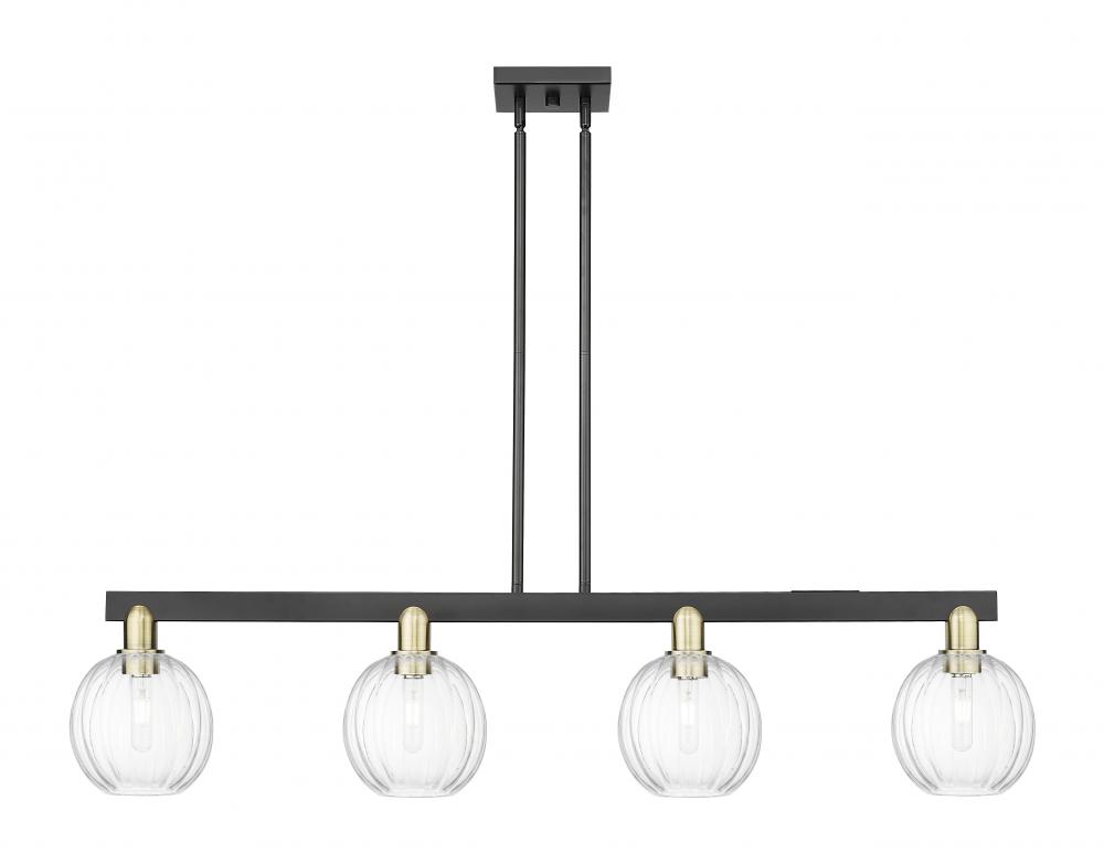 Preston - 4 Light - 48 inch - Black Antique Brass - Cord hung - Island Light