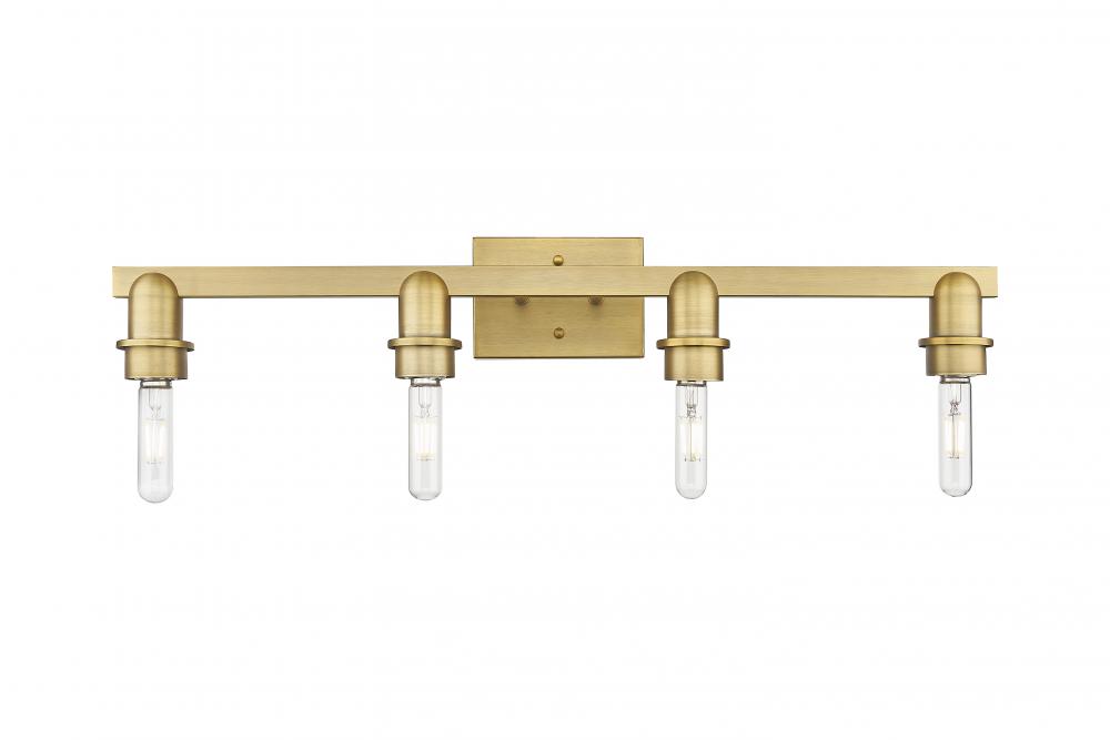 Arcadia - 4 Light - 27 inch - Brushed Brass - Bath Vanity Light