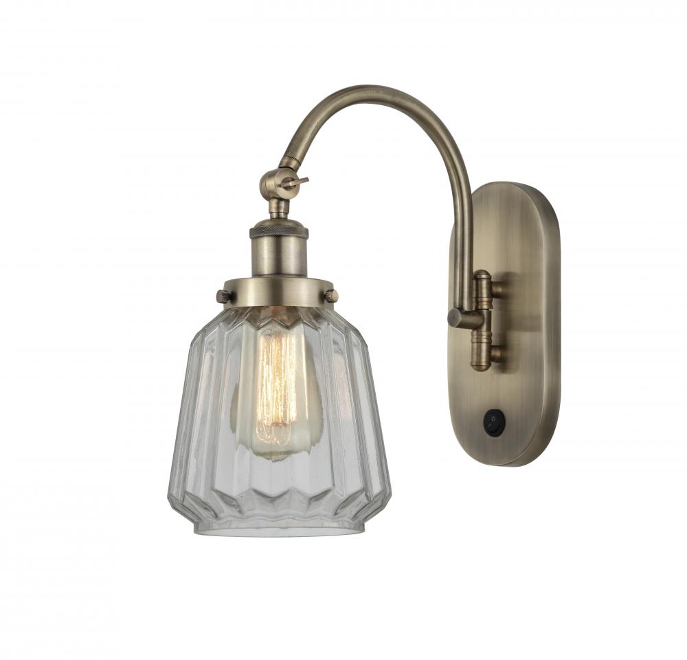 Chatham - 1 Light - 7 inch - Antique Brass - Adjustable Swing Arm