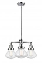 Innovations Lighting 207-PC-G324-LED - Olean - 3 Light - 19 inch - Polished Chrome - Stem Hung - Chandelier
