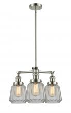 Innovations Lighting 207-PN-G142-LED - Chatham - 3 Light - 24 inch - Polished Nickel - Stem Hung - Chandelier