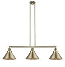 Innovations Lighting 213-AB-M10-AB - Briarcliff - 3 Light - 43 inch - Antique Brass - Stem Hung - Adjustable Island Light
