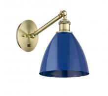 Innovations Lighting 317-1W-AB-MBD-75-BL - Plymouth - 1 Light - 8 inch - Antique Brass - Adjustable Sconce