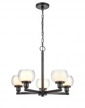Innovations Lighting 330-5CR-BK-CLW-LED - Cairo - 5 Light - 20 inch - Black - Chain Hung - Chandelier