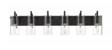 Innovations Lighting 352-6W-BK-CL - Press - 6 Light - 42 inch - Matte Black - Bath Vanity Light