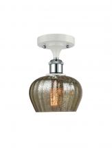 Innovations Lighting 516-1C-WPC-G96-LED - Fenton - 1 Light - 7 inch - White Polished Chrome - Semi-Flush Mount