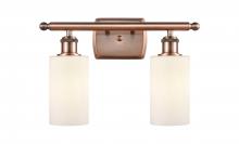 Innovations Lighting 516-2W-AC-G801 - Clymer - 2 Light - 14 inch - Antique Copper - Bath Vanity Light