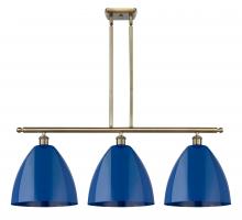 Innovations Lighting 516-3I-AB-MBD-12-BL - Plymouth - 3 Light - 39 inch - Antique Brass - Cord hung - Island Light