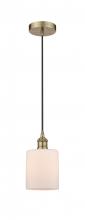 Innovations Lighting 616-1P-AB-G111-LED - Cobbleskill - 1 Light - 5 inch - Antique Brass - Cord hung - Mini Pendant