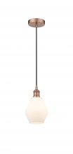 Innovations Lighting 616-1P-AC-G651-6 - Cindyrella - 1 Light - 6 inch - Antique Copper - Cord hung - Mini Pendant