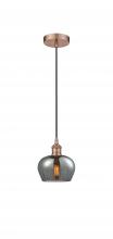 Innovations Lighting 616-1P-AC-G93 - Fenton - 1 Light - 7 inch - Antique Copper - Cord hung - Mini Pendant