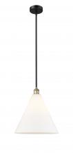 Innovations Lighting 616-1S-BAB-GBC-161-LED - Berkshire - 1 Light - 16 inch - Black Antique Brass - Cord hung - Pendant