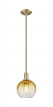 Innovations Lighting 716-1S-BB-G483-8AM - Brookhaven Globe - 1 Light - 6 inch - Brushed Brass - Mini Pendant