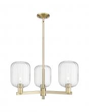Innovations Lighting 716-3CR-AB-G460-7CL - Preston - 3 Light - 18 inch - Antique Brass - Flush Mount
