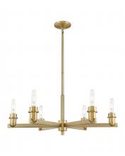 Innovations Lighting 716-6CR-BB - Arcadia - 6 Light - 30 inch - Brushed Brass - Chandelier