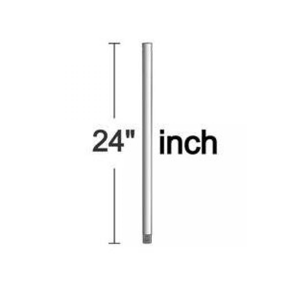 24" Down Rod in White