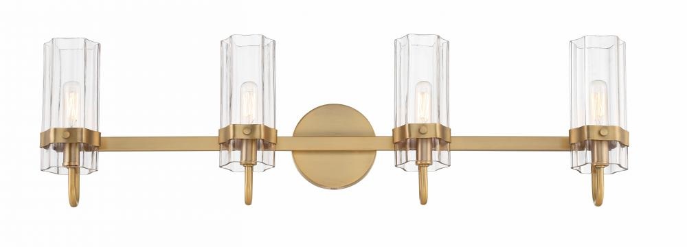 BROOK, 4LT VANITY BRASS
