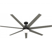 Hunter 51379 - Hunter 70 inch Phenomenon Wi-Fi ENERGY STAR® Matte Black Ceiling Fan with LED Lt Kit