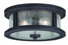 Vaxcel International T0290 - Cumberland 13-in Outdoor Flush Mount Ceiling Light Rust Rust Iron