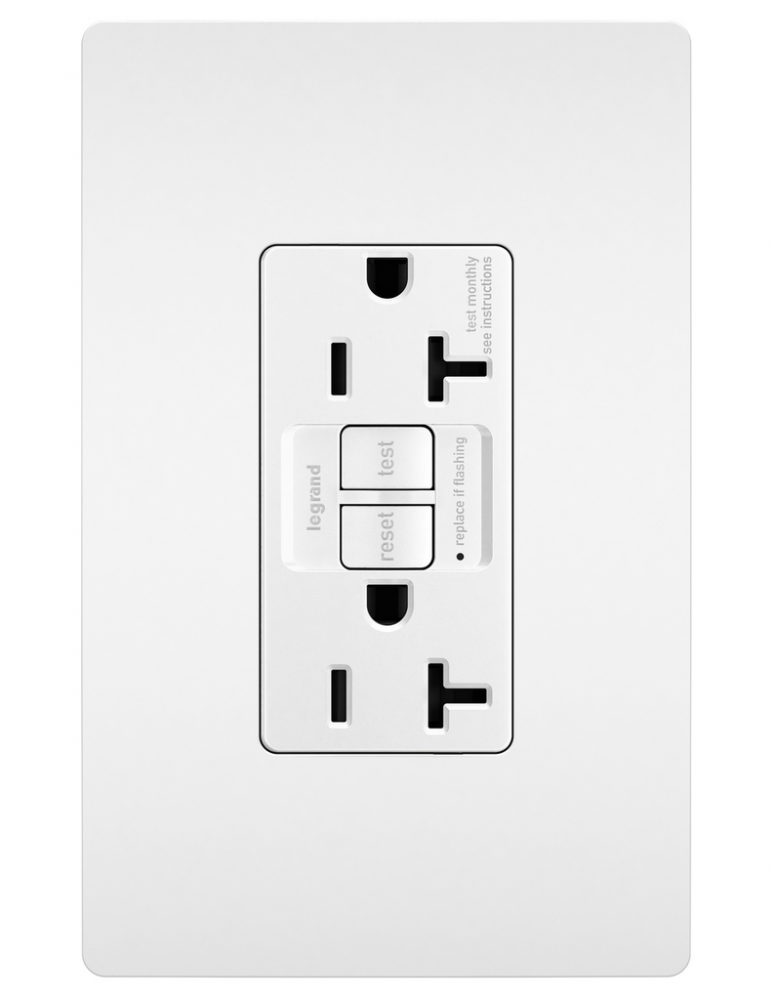 radiant Tamper-Resistant Sensitive Appliance 15A Duplex Self-Test GFCI Receptacles wt SafeLock P