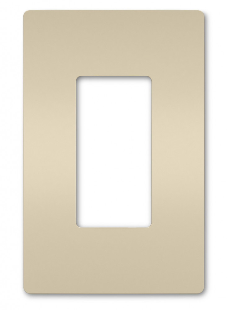 radiant One-Gang Screwless Wall Plate, Light Almond