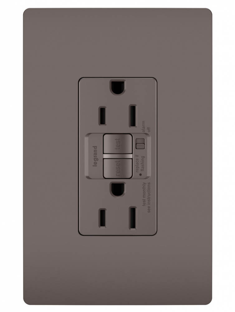 radiant? 15A Duplex Self-Test GFCI Receptacles with SafeLock? Protection, Brown