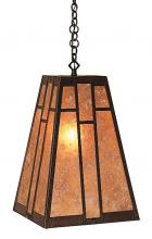 Arroyo Craftsman AH-12GW-BK - 12" asheville hanging pendant