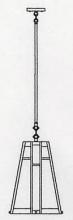 Arroyo Craftsman ASH-12GW-BK - 12" asheville stem mount pendant