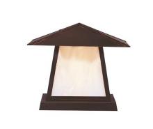 Arroyo Craftsman CC-12HGW-BK - 12" carmel column mount with hillcrest overlay