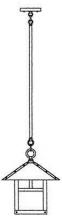 Arroyo Craftsman ESH-12AGW-BK - 12" evergreen stem hung pendant with classic arch overlay