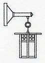 Arroyo Craftsman GB-6SAGW-BK - 6" glasgow wall mount with straight arm