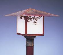 Arroyo Craftsman MP-17HFGW-AB - 17" monterey post mount with hummingbird filigree