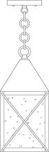 Arroyo Craftsman NOH-6AM-BK - 6" nottingham pendant