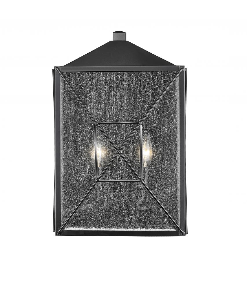 Millennium 42642 PBK Caswell Two Light Outdoor Wall Sconce Powder Coated Black