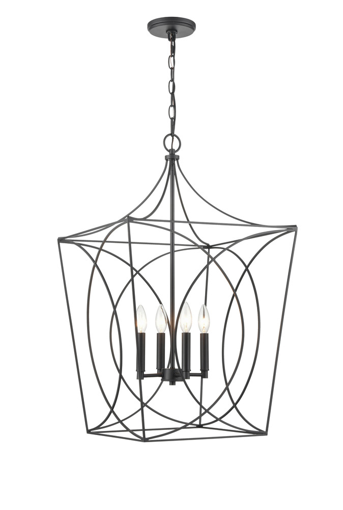 Tracy 4-Light Pendant light Matte Black