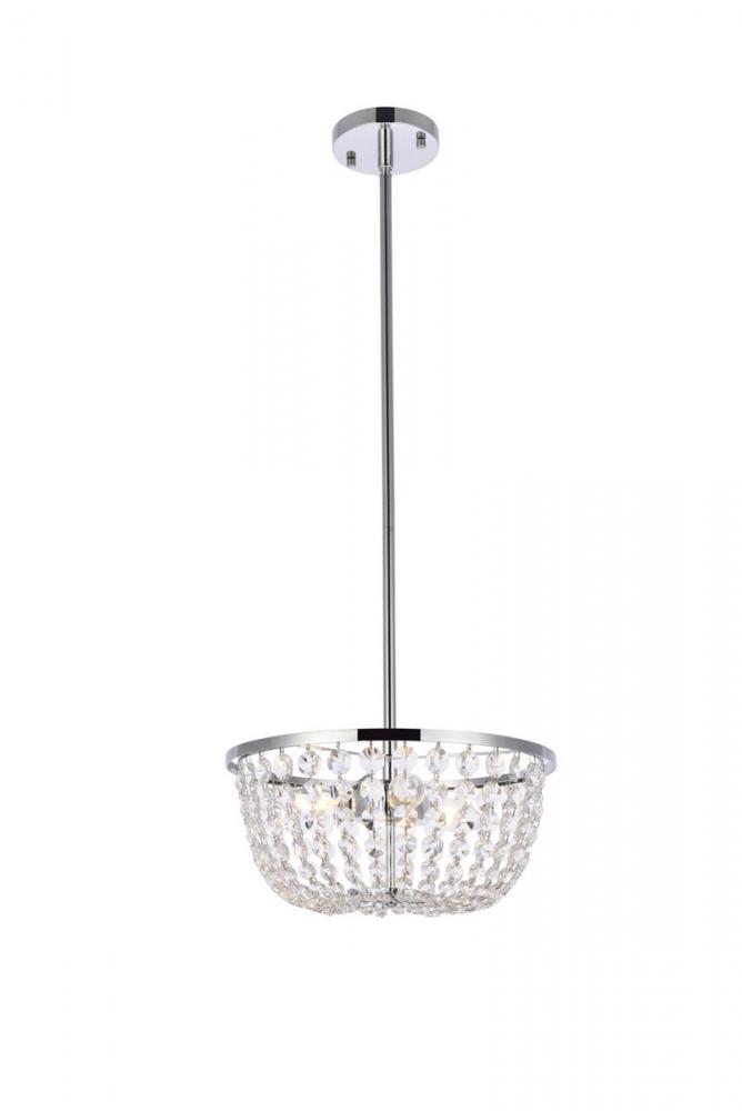 Gianna Pendant D13"H8.7"-55" L3 Chrome