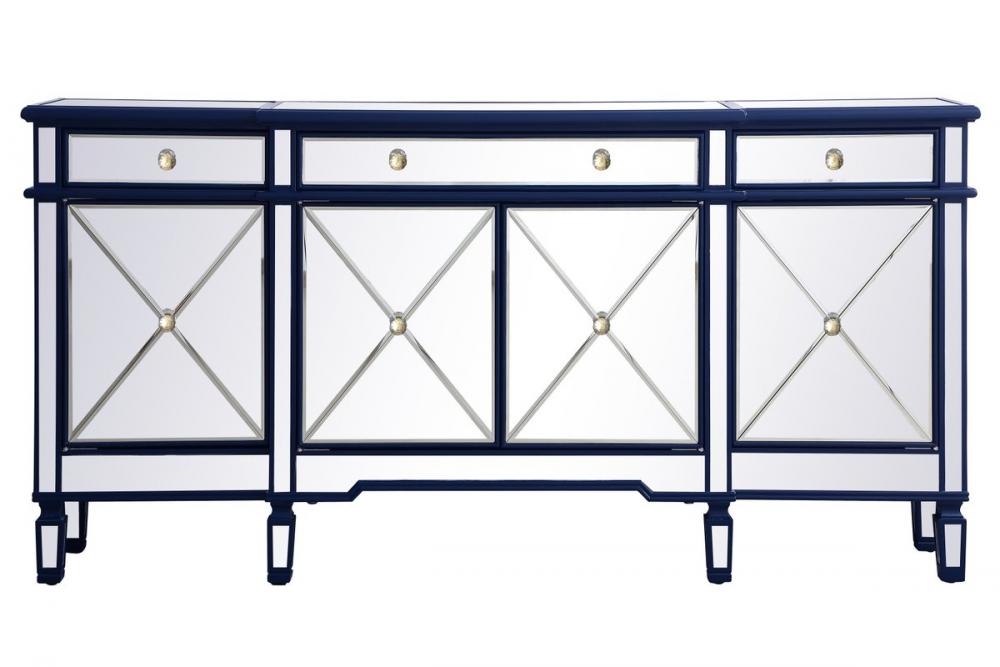 72 inch mirrored credenza in blue