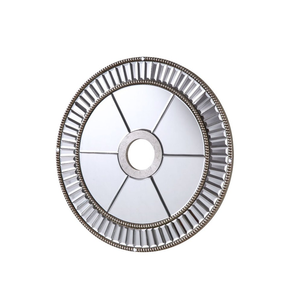 24 in. Mirrored Ceiling Medallion in Silver leaf