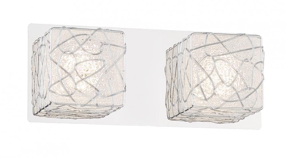 LIVEWIRE - 2 LIGHT LED BATH VANITY IN METAL