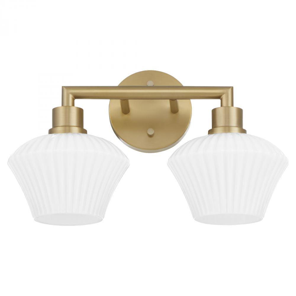 Cassini 2 Light Vanity, Aged Brass