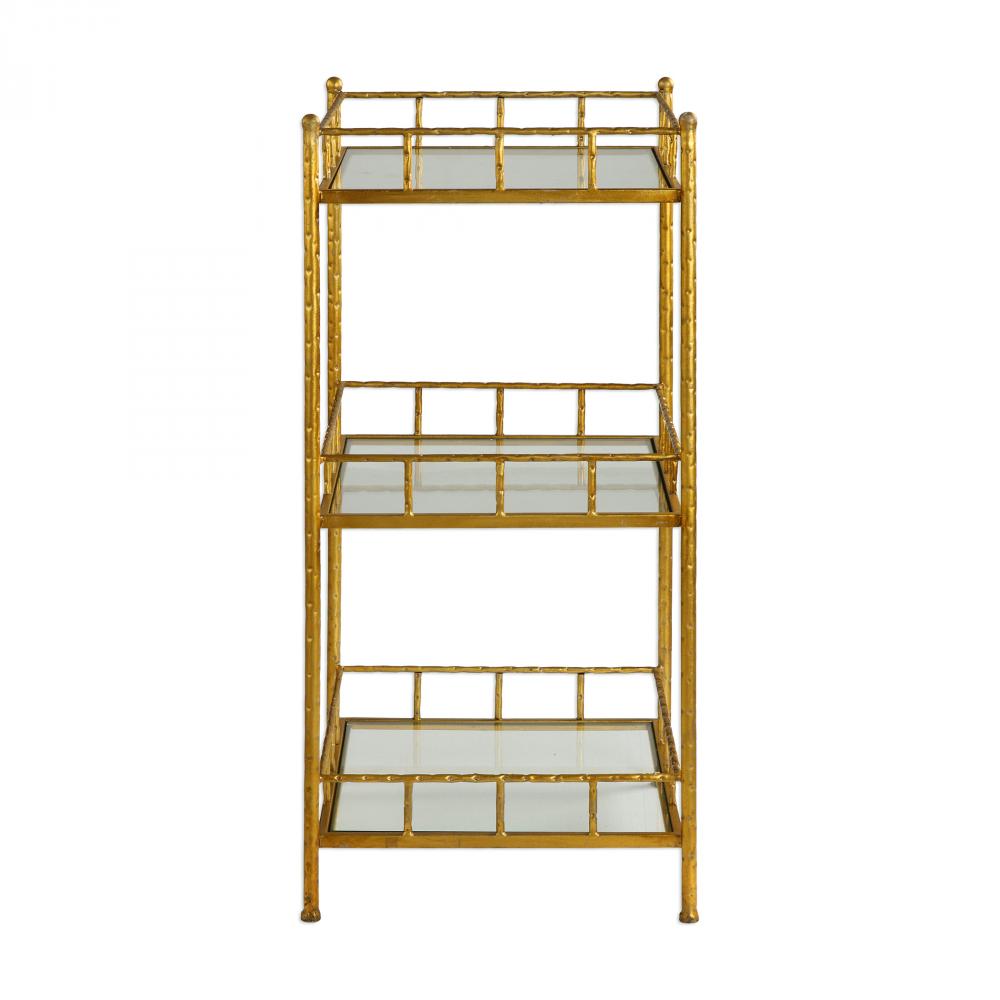 Uttermost Tilly Gold Accent Shelf Table