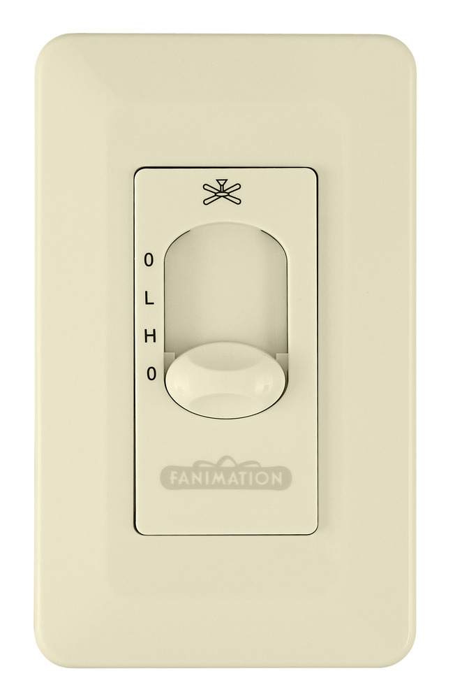 WALL CONTROL FAN ONLY (2-SPD/NON-REV): LIGHT ALMOND