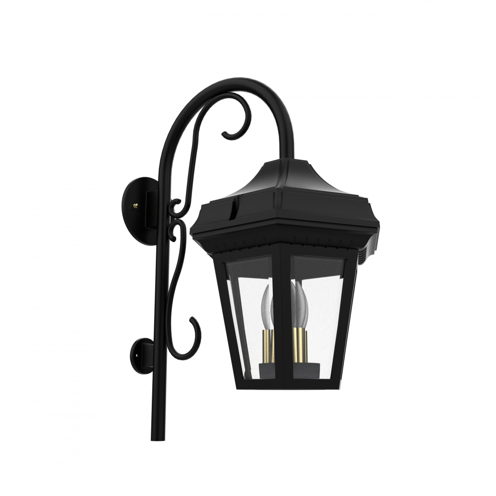 Oxford - Wall mount down with cane open bottom medium - 24893